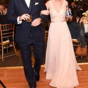 Mori Lee Blush Bridesmaid Dress